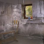 Glasgow Basement Conversion - vertical water proofing in new bedroom